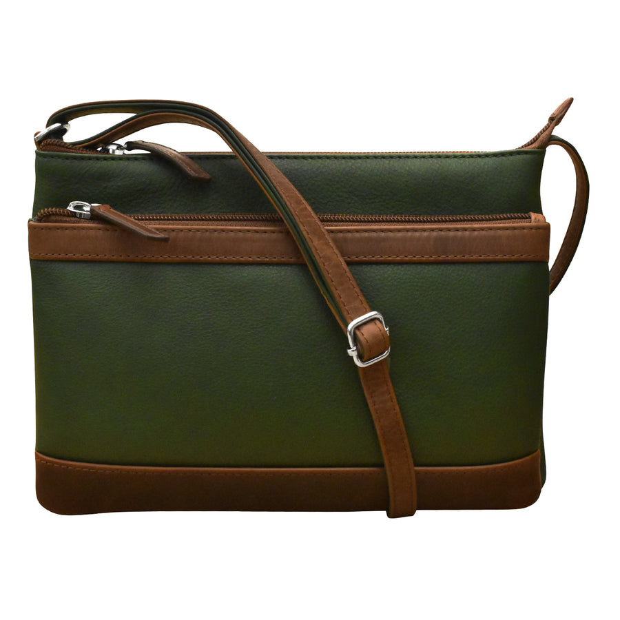 6028 DOUBLE ZIP CROSSBODY BAG