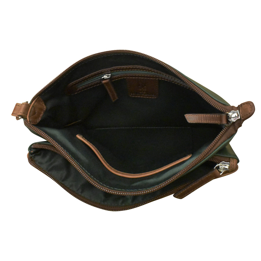 6028 DOUBLE ZIP CROSSBODY BAG