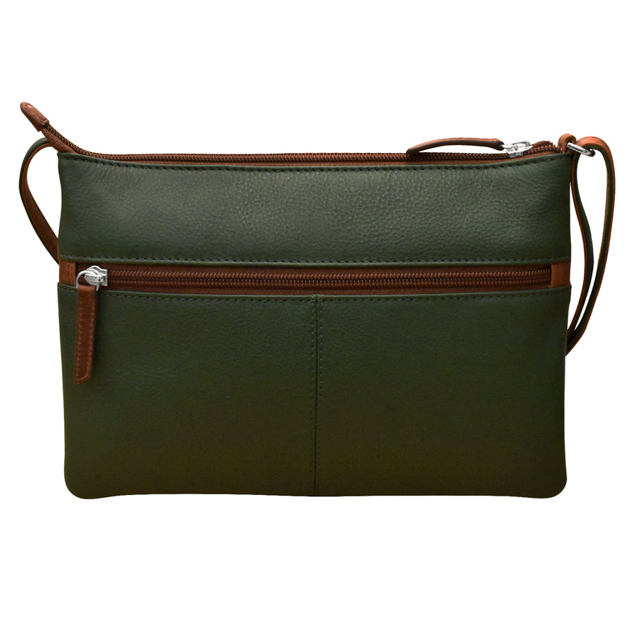 6028 DOUBLE ZIP CROSSBODY BAG