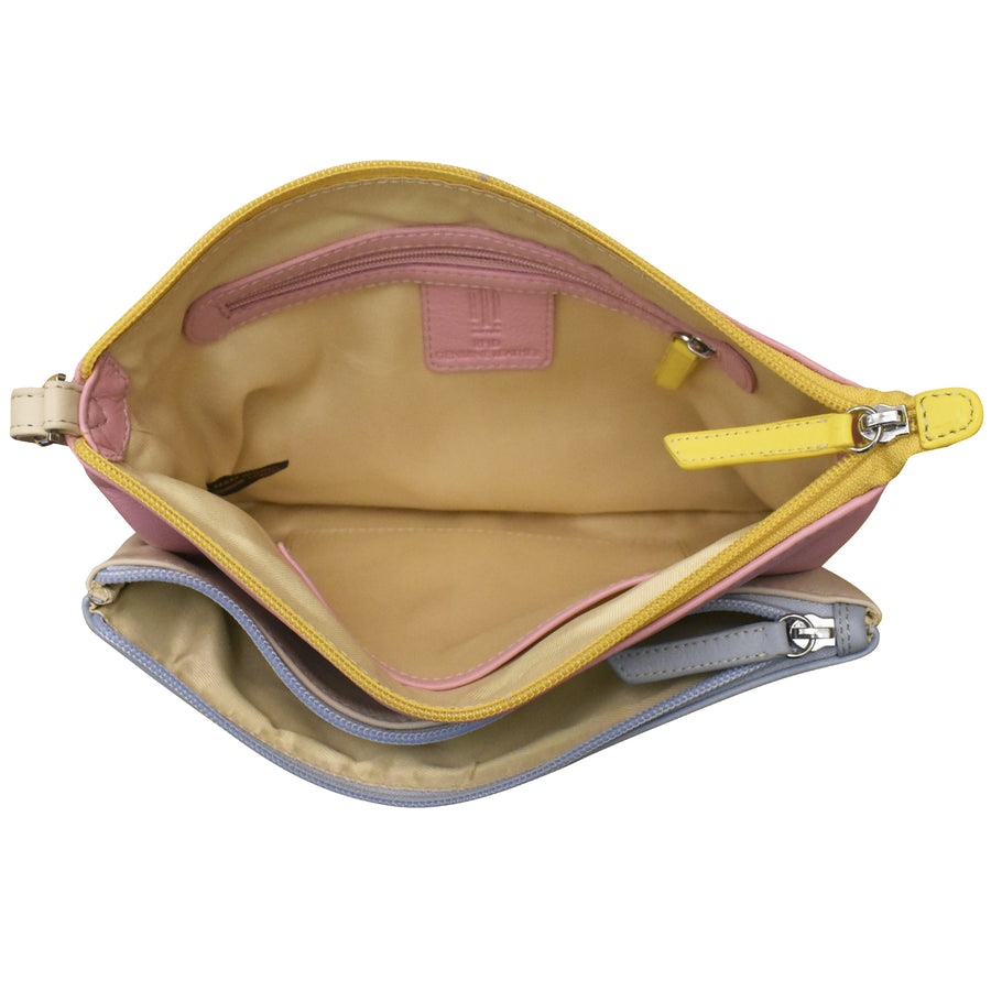 6028 DOUBLE ZIP CROSSBODY BAG