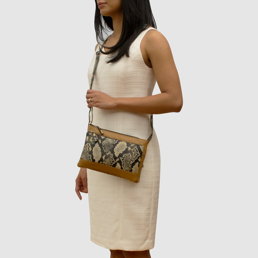 6028 DOUBLE ZIP CROSSBODY BAG
